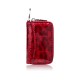 Leather key case red lacquered with tinted design SP-22-JRD