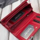 Skórzany czerwony lakierowany portfel damski SP-16-RD