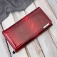 Skórzany czerwony lakierowany portfel damski SP-16-RD