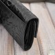 Women's leather wallet black in horizontal orientation RFID Paolo Peruzzi AL-15-BL