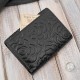 Women's leather wallet black in horizontal orientation RFID Paolo Peruzzi AL-15-BL