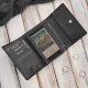 Women's leather wallet black in horizontal orientation RFID Paolo Peruzzi AL-15-BL