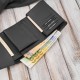 Women's leather wallet black in horizontal orientation RFID Paolo Peruzzi AL-15-BL