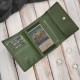 Women's leather wallet green in horizontal orientation RFID Paolo Peruzzi AL-15-GB