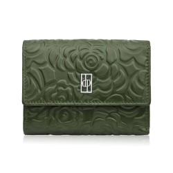 Portfel damski skórzany zielony w orientacji poziomej RFID Paolo Peruzzi AL-15-GB