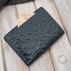 Women's leather wallet navy blue in horizontal orientation RFID Paolo Peruzzi AL-15-NV