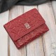Women's leather wallet red in horizontal orientation RFID Paolo Peruzzi AL-15-RD