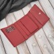 Women's leather wallet red in horizontal orientation RFID Paolo Peruzzi AL-15-RD