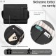 Men's black leather vintage Paolo Peruzzi T-148-HBL laptop shoulder bag