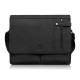 Men's black leather vintage Paolo Peruzzi T-148-HBL laptop shoulder bag