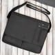 Men's black leather vintage Paolo Peruzzi T-148-HBL laptop shoulder bag