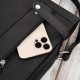 Men's black leather vintage Paolo Peruzzi T-148-HBL laptop shoulder bag