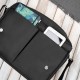 Men's black leather vintage Paolo Peruzzi T-148-HBL laptop shoulder bag