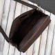 Men's natural leather brown briefcase for documents briefcase on frame with key Paolo Peruzzi T-146-BR
