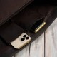 Men's natural leather brown briefcase for documents briefcase on frame with key Paolo Peruzzi T-146-BR