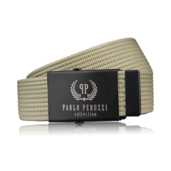 Pasek męski 125 cm pasek męski parciany khaki Paolo Peruzzi PW-27-125