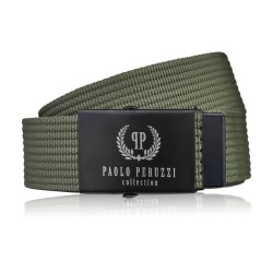Pasek męski 115cm pasek męski parciany ciemnozielony Paolo Peruzzi PW-29-115