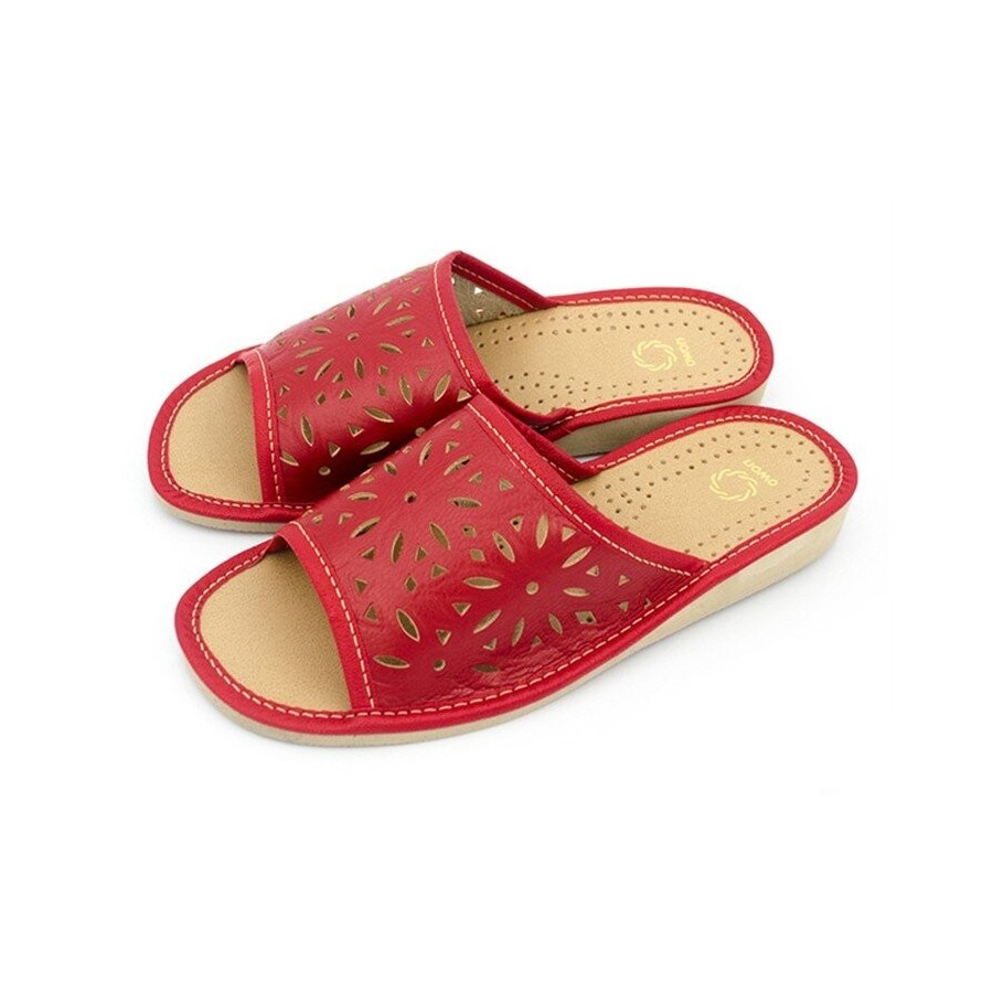 Women's slippers R.36 comfortable non-slip breathable slip-on KD-02-RD-36