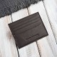 Carnet de credit din piele cu RFID clasic maro cu decupaj Paolo Peruzzi AY-16-BR
