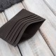Carnet de credit din piele cu RFID clasic maro cu decupaj Paolo Peruzzi AY-16-BR