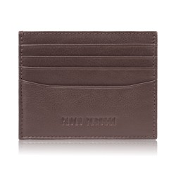 Etui na karty kredytowe praktyczne etui ze skóry naturalnej RFID koniakowe Paolo Peruzzi AY-16-CG