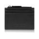 Leather card case with RFID zipper pocket black Paolo Peruzzi AY-17-BL