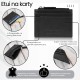 Leather card case with RFID zipper pocket black Paolo Peruzzi AY-17-BL