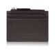 Natural leather card case with RFID zipper pocket brown Paolo Peruzzi AY-17-BR