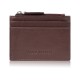 Leather card case with RFID zipper pocket cognac Paolo Peruzzi AY-17-CG