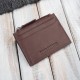 Leather card case with RFID zipper pocket cognac Paolo Peruzzi AY-17-CG