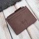 Leather card case with RFID zipper pocket cognac Paolo Peruzzi AY-17-CG