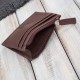 Leather card case with RFID zipper pocket cognac Paolo Peruzzi AY-17-CG