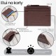 Leather card case with RFID zipper pocket cognac Paolo Peruzzi AY-17-CG