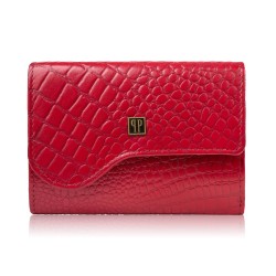 Дамски портфейл от кожа кроко в хоризонтална ориентация с RFID Paolo Peruzzi T-135-RD