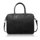 Men's leather shoulder bag for A4 documents for laptop black elegant Paolo Peruzzi IM-05-BL
