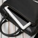 Geantă de umăr din piele pentru bărbați pentru laptop A4 documente negru Paolo Peruzzi IM-06-BL