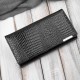 Dámská peněženka z lakované kůže černá s reliéfem Croco SP-16-CBL