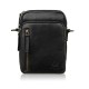 Men's leather shoulder sachet black small functional Paolo Peruzzi IM-02-BL