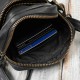 Men's leather shoulder sachet black small functional Paolo Peruzzi IM-02-BL