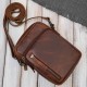 Men's leather shoulder bag brown small functional Paolo Peruzzi IM-02-BR