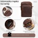 Men's leather shoulder bag brown small functional Paolo Peruzzi IM-02-BR