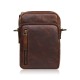 Men's leather shoulder bag brown small functional Paolo Peruzzi IM-02-BR