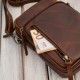 Men's leather shoulder bag brown small functional Paolo Peruzzi IM-02-BR