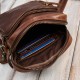 Men's leather shoulder bag brown small functional Paolo Peruzzi IM-02-BR