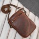 Men's leather shoulder bag brown small functional Paolo Peruzzi IM-02-BR