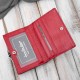 Portfel damski skórzany mały elegancki czerwony lakierowany croco SP-23-CRD