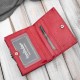 Portofel mic pentru femei din piele lăcuită cu fluture în relief roșu SP-23-RD