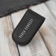 Magnetic leather bill clip elegant black Paolo Peruzzi KV-07-BL