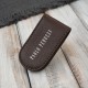Leather magnetic bill clip elegant brown Paolo Peruzzi KV-07-BR