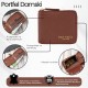 Portofel din piele pentru femei mic maro în orientare orizontală cu RFID Paolo Peruzzi KV-04-BR